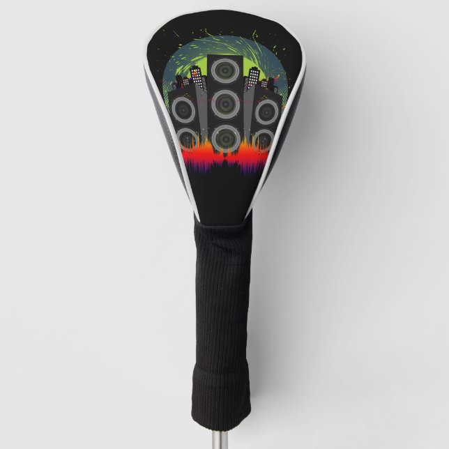 Lautsprecher-Knall Golf Headcover (Vorderseite)