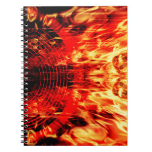 Lautsprecher mit Flammen Notizblock