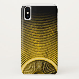 Lautsprecher mit gelber Musik und Schallwellen Case-Mate iPhone Hülle