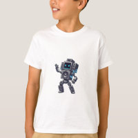 Lautsprecher-Roboter Retro-Pixel-Kinder