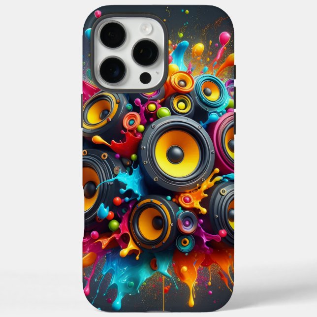 Lautsprecher-Spritzer iPhone 16 Pro Max Hülle (Rückseite)