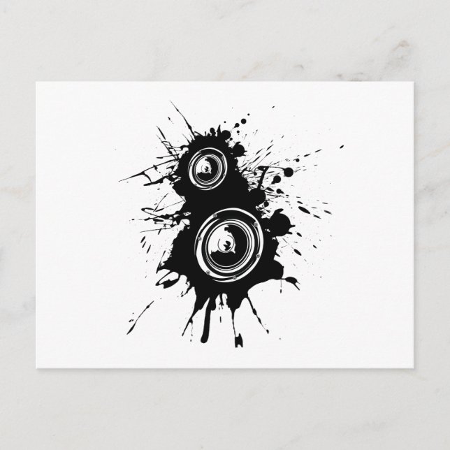 Lautsprecher Spritzer Postkarte (Vorderseite)