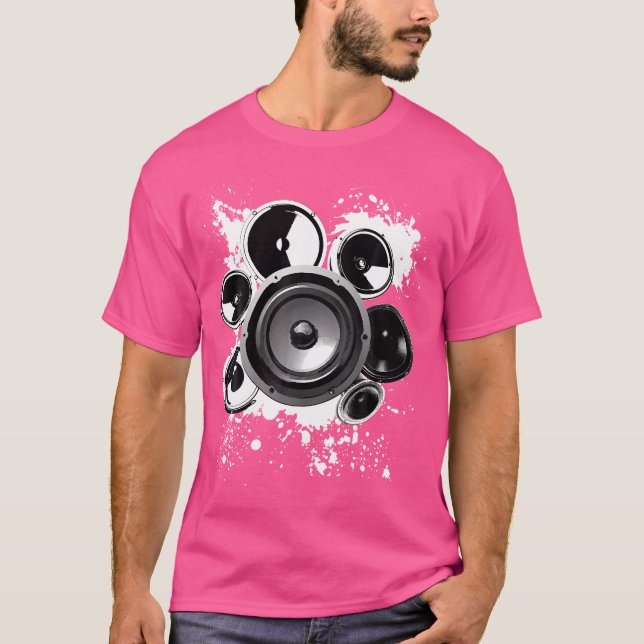 Lautsprecher Techno Bass Music Graphics Gifts Unis T-Shirt (Vorderseite)