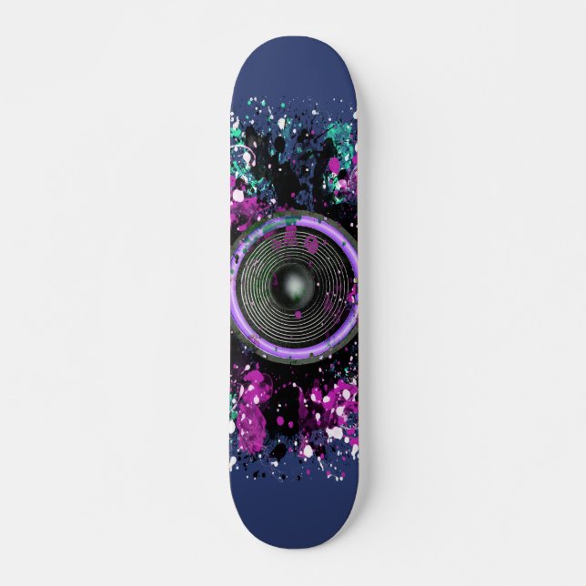 Lautsprecher und Farbpalette Skateboard (Vorne)