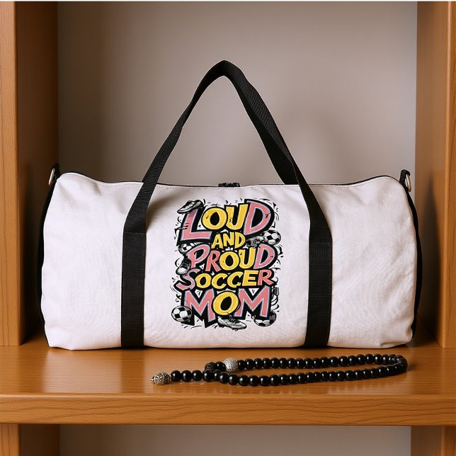 Lautstarke & stolze Fußballmutter Duffle Bag (Von Creator hochgeladen)
