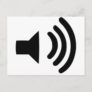 Lautstärkenanzeige Postkarte