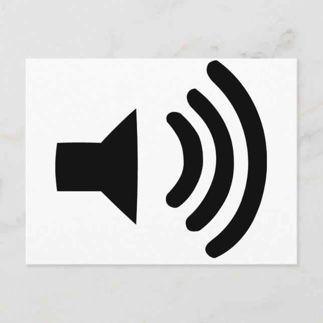 Lautstärkenanzeige Postkarte (Vorderseite)