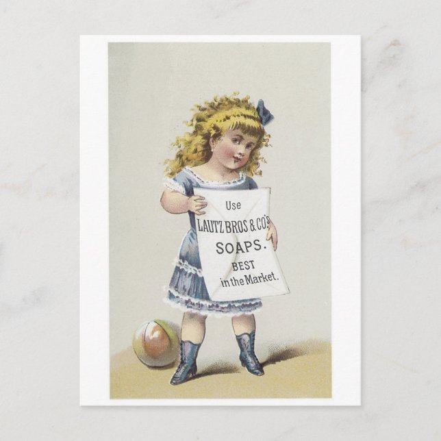Lautz Bros Soaps - Little Blonde Girl Postkarte (Vorderseite)