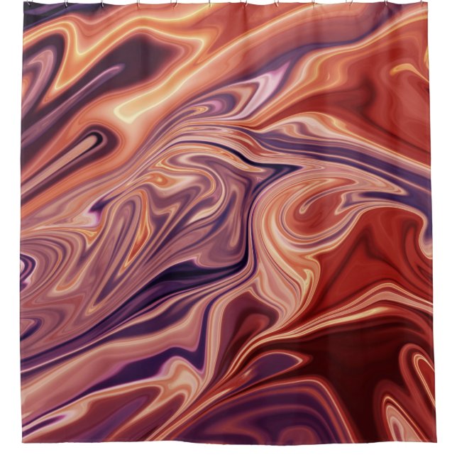 Lava abstrakt Art Duschvorhang (Vorderseite)