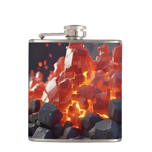 Lava-Blöcke Flachmann (Vorderseite)