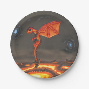 Lava-Drache Pappteller