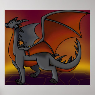 Lava-Drache Poster