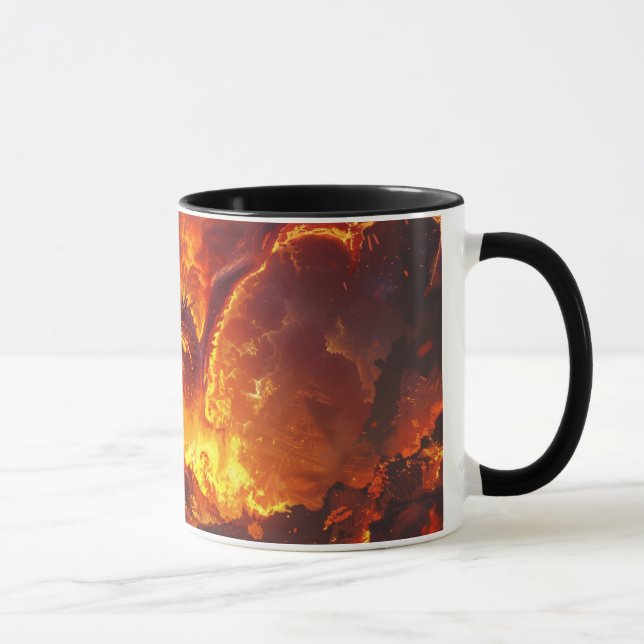 Lava Dragon 11oz Ceramic Mug Tasse (Rechts)