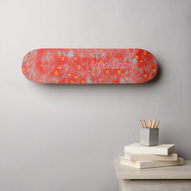 Lava Flame Skateboard (Wandkunst (Horz))