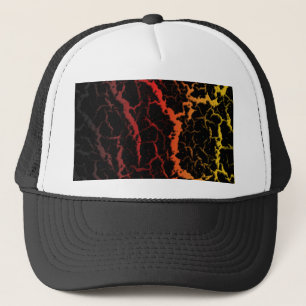 Lava im Crackraum - Schwarz/Rot/Gold Truckerkappe