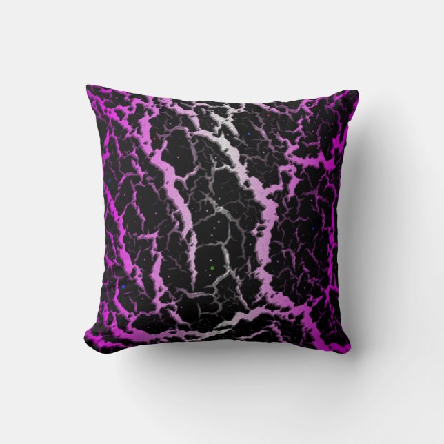 Lava im Crackraum - weiß/rosa Kissen (Vorderseite)