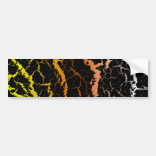 Lava im gebrochenen Raum - Gelb/orange/weiß Autoaufkleber