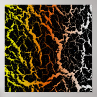 Lava im gebrochenen Raum - Gelb/orange/weiß