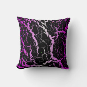 Lava im Raster - Rosa/Weiß Kissen