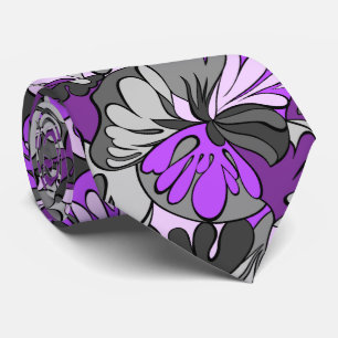 Lava Lamp Floral Retro zweiseitig Krawatte