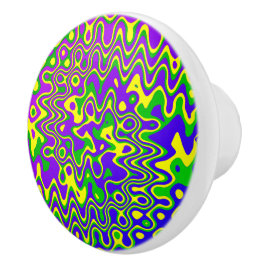 [Lava Lamp] Op-Art Wirbel & Dots Lila Blue Green Keramikknauf