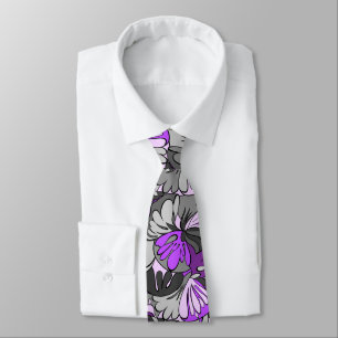 Lava-Lampe Floral Retro zweiseitig Krawatte