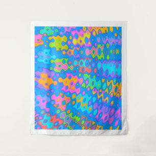 Lava-Lampen-Blobs Retro-Wandtapete Wandteppich