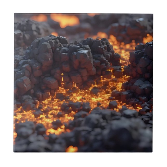 Lava-Landschaften Fliese (Vorderseite)