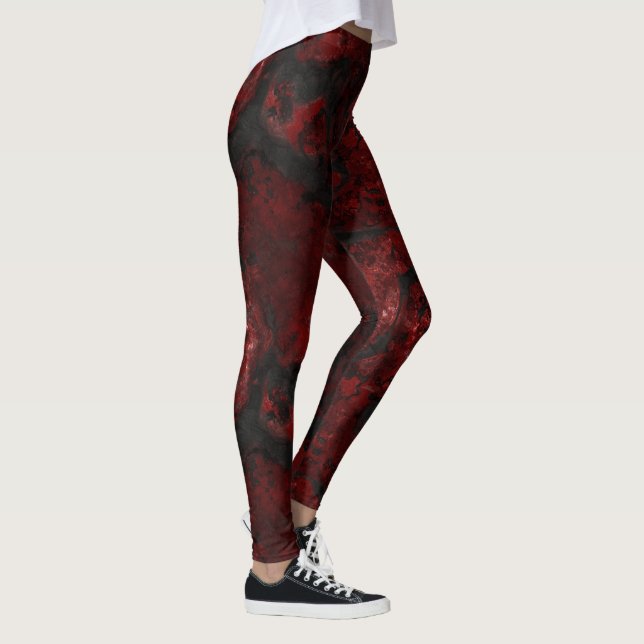 Lava Marble Abstrakt Leggings (Rechts)