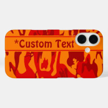Lava Red Camouflage mit benutzerdefiniertem Text