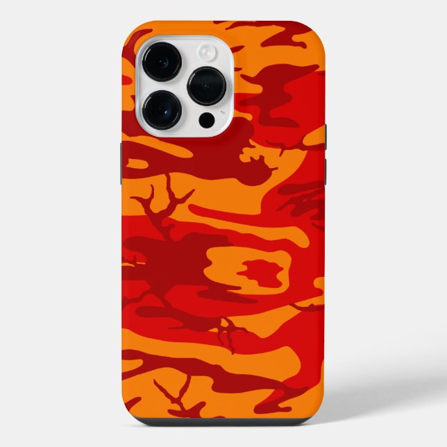 Lava-Rot-Tarnmuster iPhone Hülle (Rückseite)