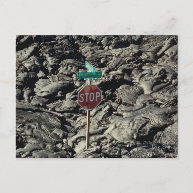 Lava Stopp Foto Postkarte (Vorderseite)