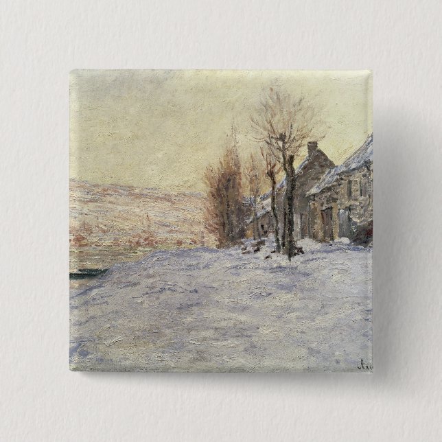 Lavacourt unter Schnee, c.1878-81 Button (Vorderseite)