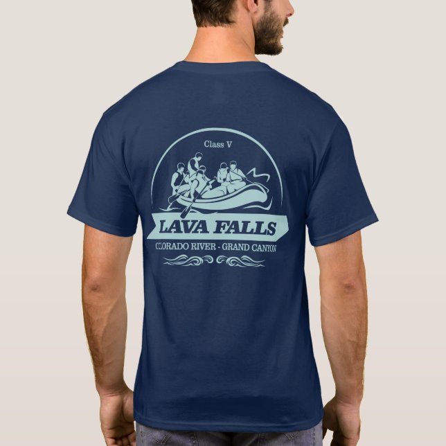 Lavafälle (Rafting 2) T-Shirt (Rückseite)