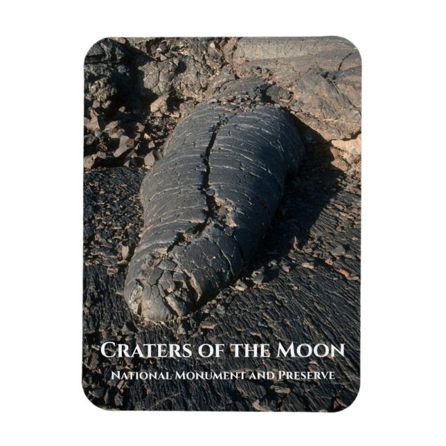 Lavafluss, Pahoehoe Zehe, Mond-Krater Magnet (Vertikal)