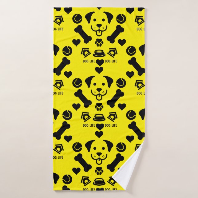 Lavage à thème de chien (Serviette de bain)