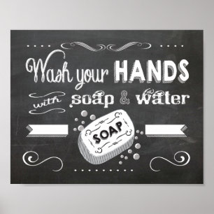 Lavage de tableau votre affiche de mains