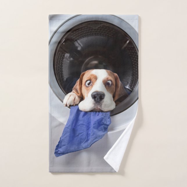 Lavage délicat beagle étourdi et amusant (Serviette à main)