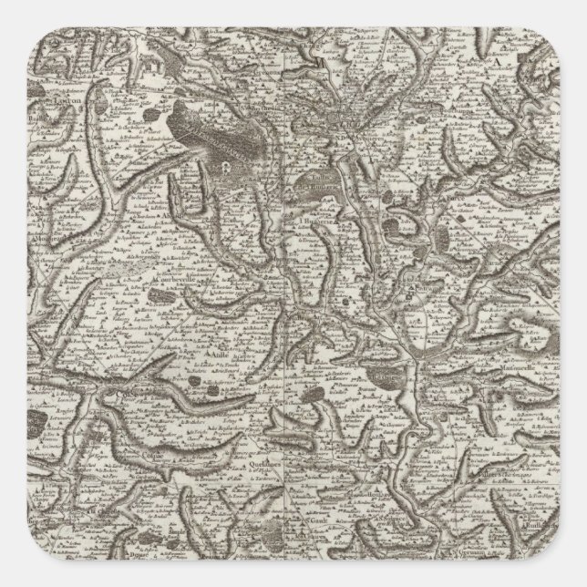 Laval Quadratischer Aufkleber (Vorderseite)