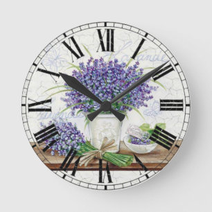 Lavand Runde Wanduhr