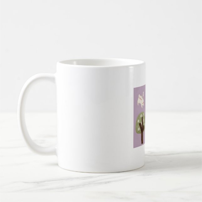 lavandar bunny cute pattern spring kaffeetasse (Links)
