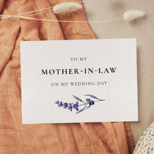 Lavande à ma mère en droit Carte de jour de mariag