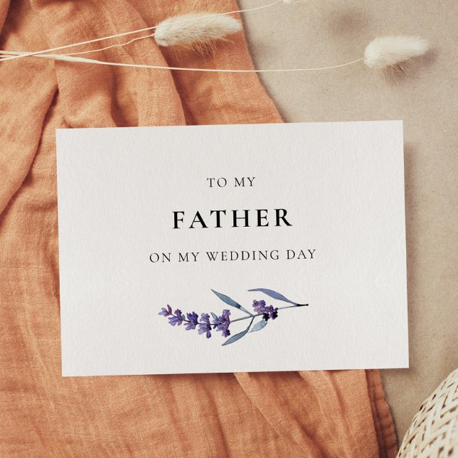 Lavande À Mon Père Sur Ma Carte Du Jour Du Mariage (Créateur téléchargé)