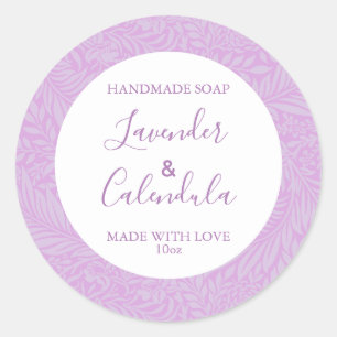 Lavande à motifs floraux de Étiquette de savon per
