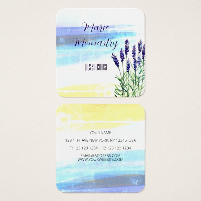 Lavande aquarelle (Devant & derrière)