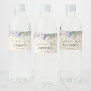 Lavande campagne rustique étiquette d'eau vintage