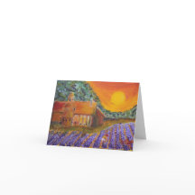 Lavande de carte vierge en Provence