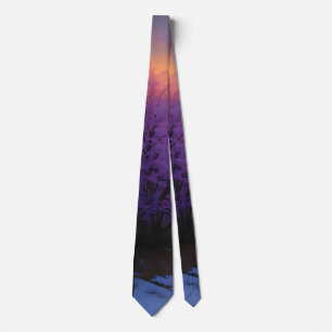 Lavande de coucher de soleil Cravate concepteur