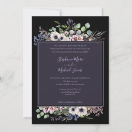 Lavande de jardin de nuit et Faire-part de mariage