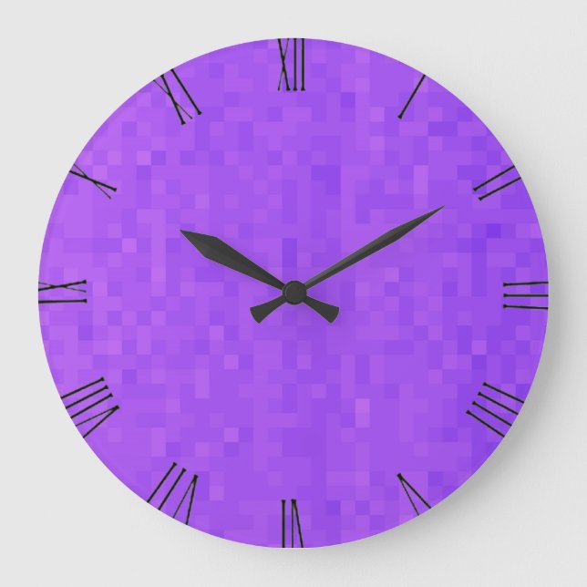 Lavande en mosaïque violette, horloge murale (Recto)